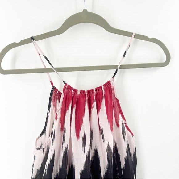 ✅J. CREW BLACK/RED MAXI DRESS WITH DRAWSTRING WAIST COTTON SEMI SHEER SIZE SMALL - Picture 5 of 7